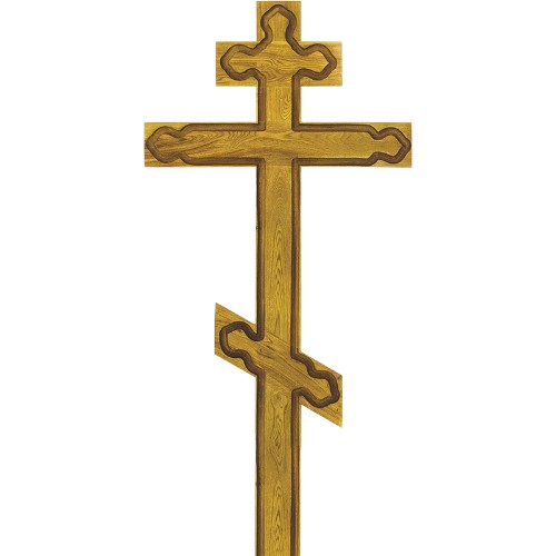 Дубовый крест на могилу «Византия»
