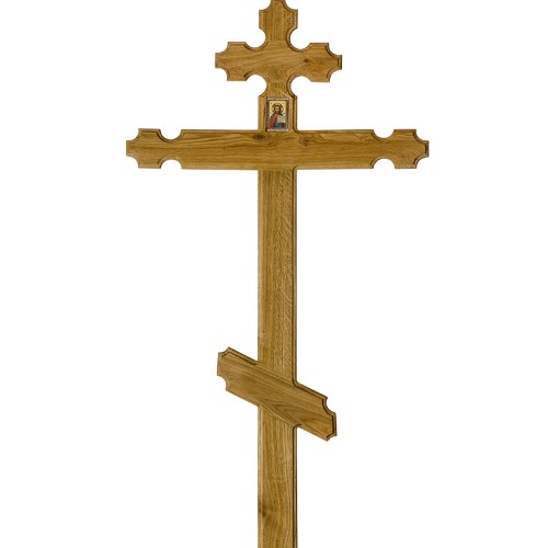 Дубовый крест на могилу «Резной»