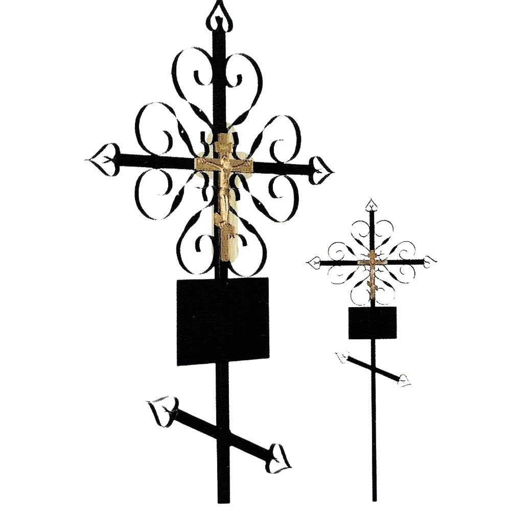 Металлический крест «Завитушка» №2
